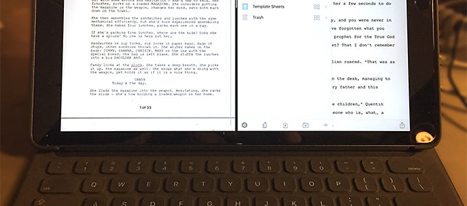 Using only an iPad for writing on vacation