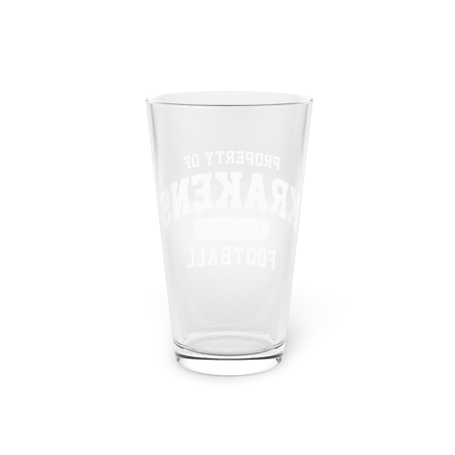 Property of Krakens Pint Glass, 16oz