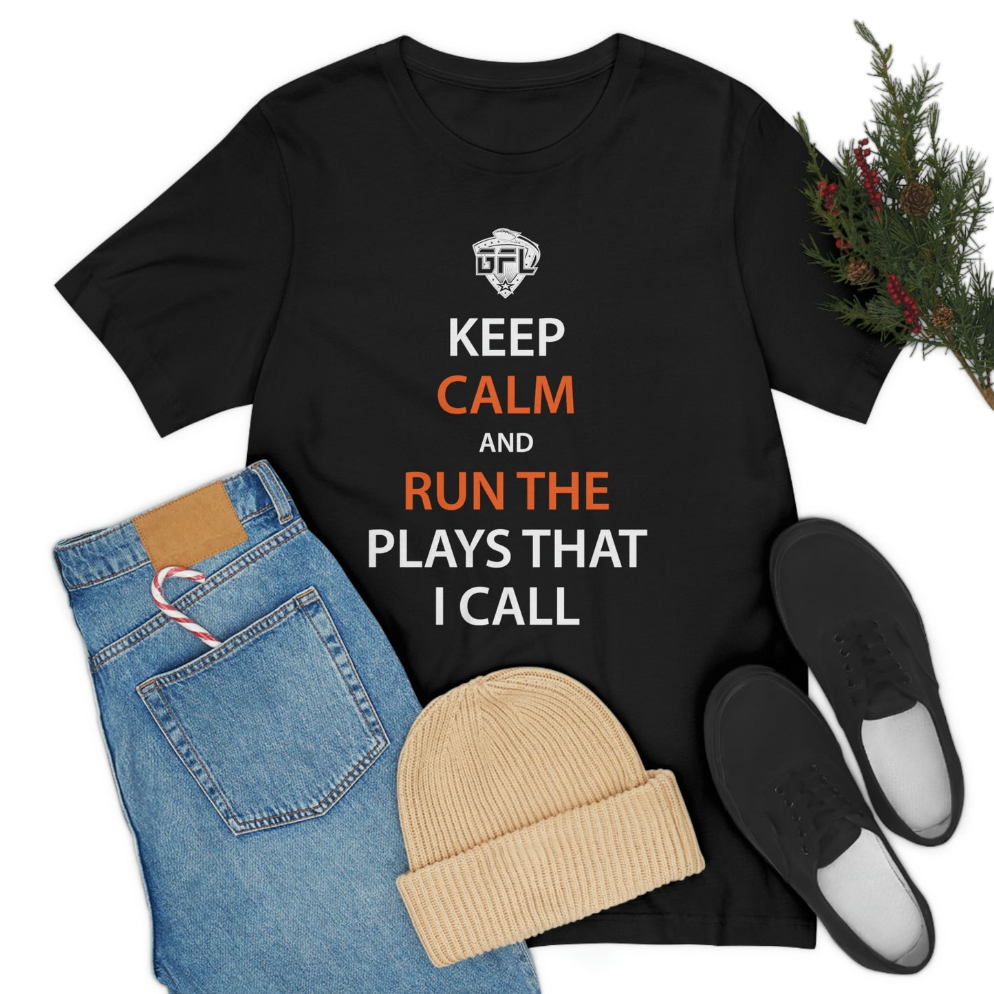 Keep Calm And Run The Plays (Black)